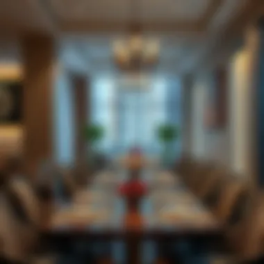 Dining area in a budget hotel