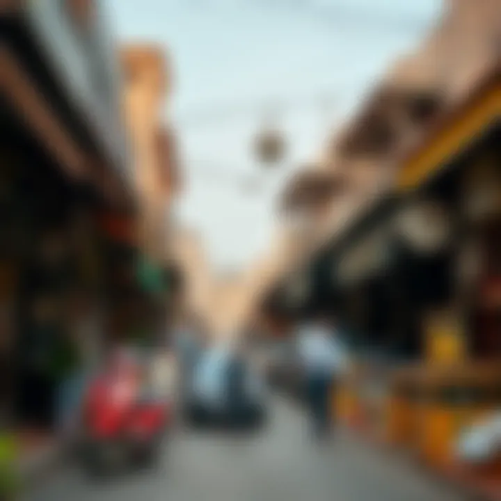 Vibrant street view of Naif Market