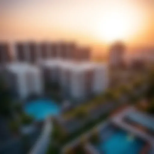 Modern Residential Complex in Dubai Aerial view of a modern residential complex in Dubai