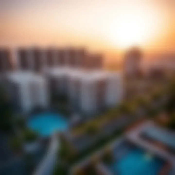 Modern Residential Complex in Dubai Aerial view of a modern residential complex in Dubai