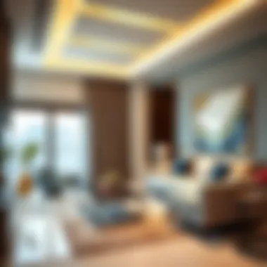 Modern Studio Design at Al Khail Gate Luxurious Al Khail Gate studio interior showcasing modern design