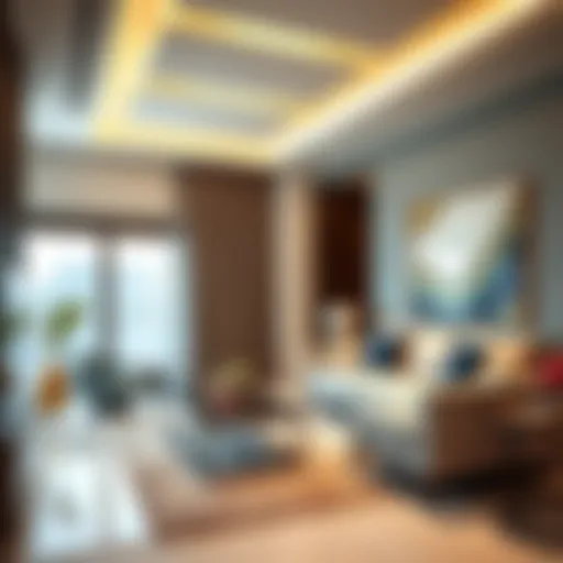 Modern Studio Design at Al Khail Gate Luxurious Al Khail Gate studio interior showcasing modern design