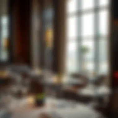 Dining area showcasing gourmet options