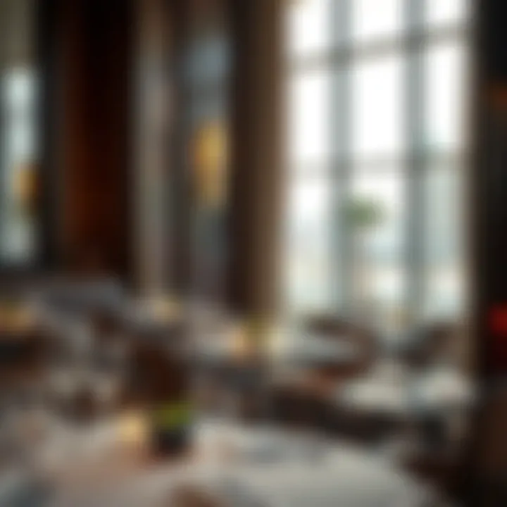 Dining area showcasing gourmet options