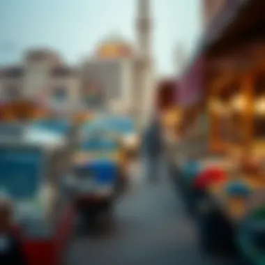 Vibrant market scene capturing the cultural essence of Al Seef.