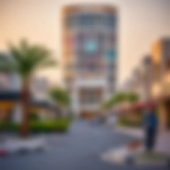 A vibrant community scene near the Almanara Center depicting lifestyle and opportunities