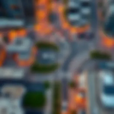 Aerial view of Dubai showcasing its parking infrastructure