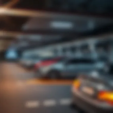 Smart parking technology in use, demonstrating innovation