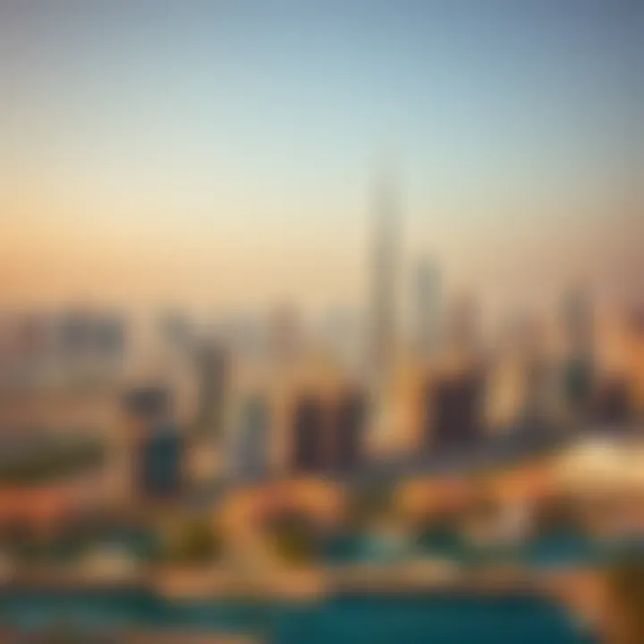 Dubai Skyline and Residential Gems Panoramic view of Dubai's skyline highlighting the prime locations of residential towers