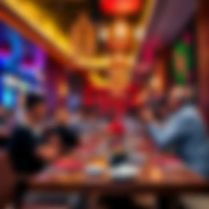 Vibrant atmosphere of a popular dining spot