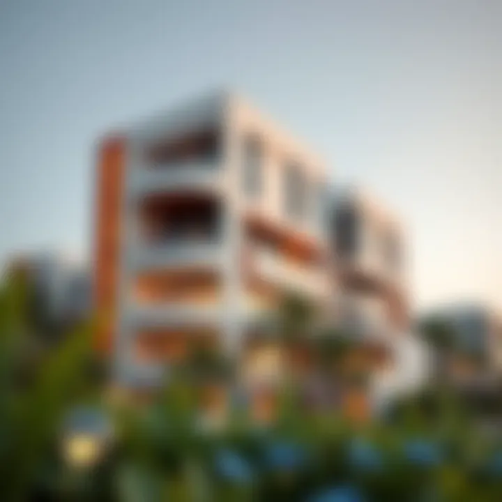 Modern architectural design of a residential building in Bloom Living