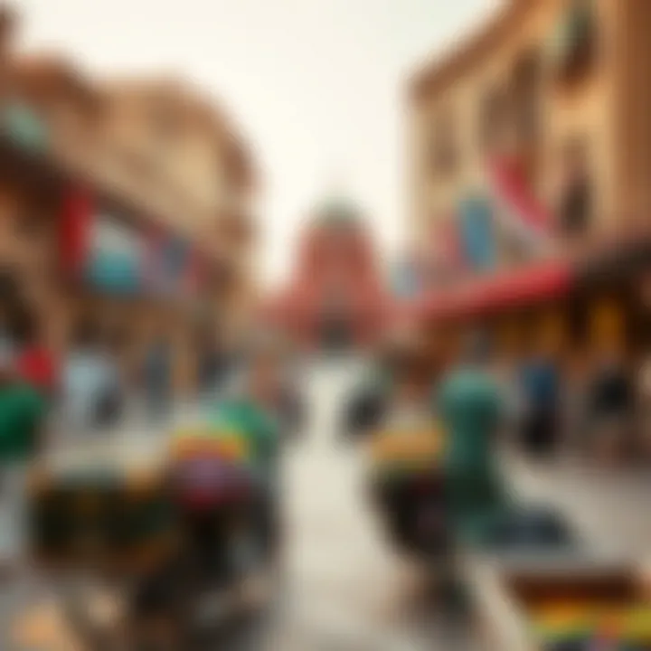 Cultural Vibrancy Surrounding Bur Dubai Abra Station The bustling atmosphere around Bur Dubai Abra Station reflecting local culture.