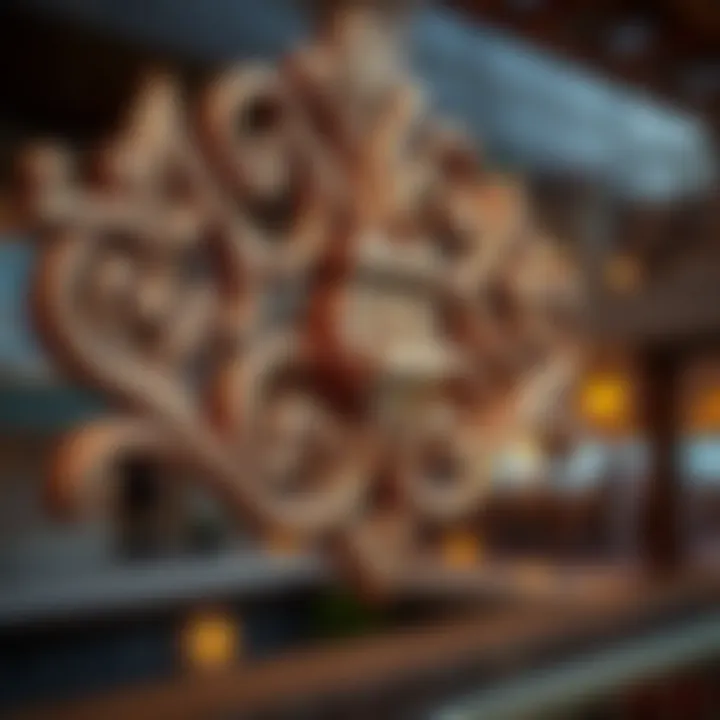 Ornamental Designs of Bur Dubai Abra Station A close-up of the ornamental designs featured at Bur Dubai Abra Station.