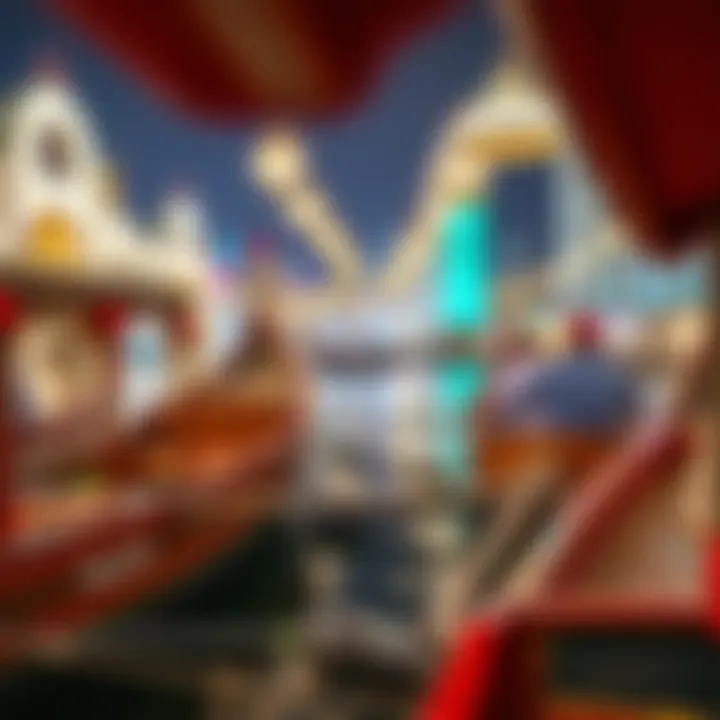 Traditional Abras at Bur Dubai Abra Station Vibrant scene at Bur Dubai Abra Station with traditional abras in view.