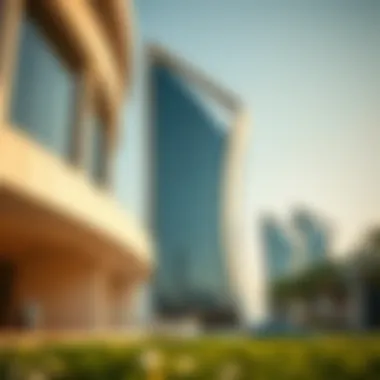 Architectural details of Burj Sheikh Marium Bint Ghannam showcasing its unique design