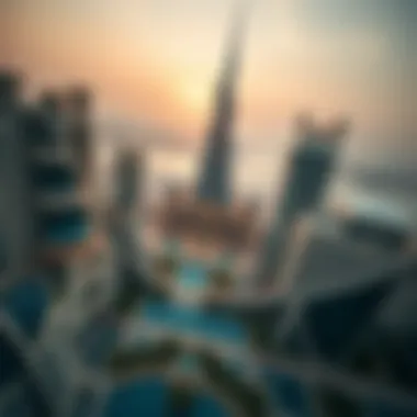 Aerial view highlighting the cultural significance of Burj Sheikh Marium Bint Ghannam in Dubai