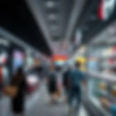 Engaging Shopping Atmosphere at Carrefour Shoppers enjoying the Carrefour shopping experience with engaging displays