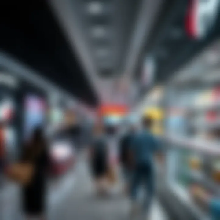 Engaging Shopping Atmosphere at Carrefour Shoppers enjoying the Carrefour shopping experience with engaging displays