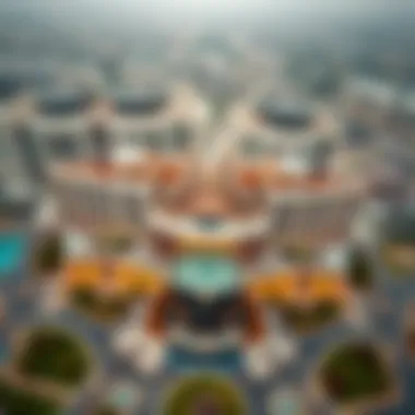 Aerial view of Choithram Shorooq showcasing its architectural design