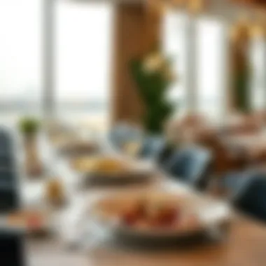 Elegant dining setup featuring gourmet dishes at Ciel Hotel