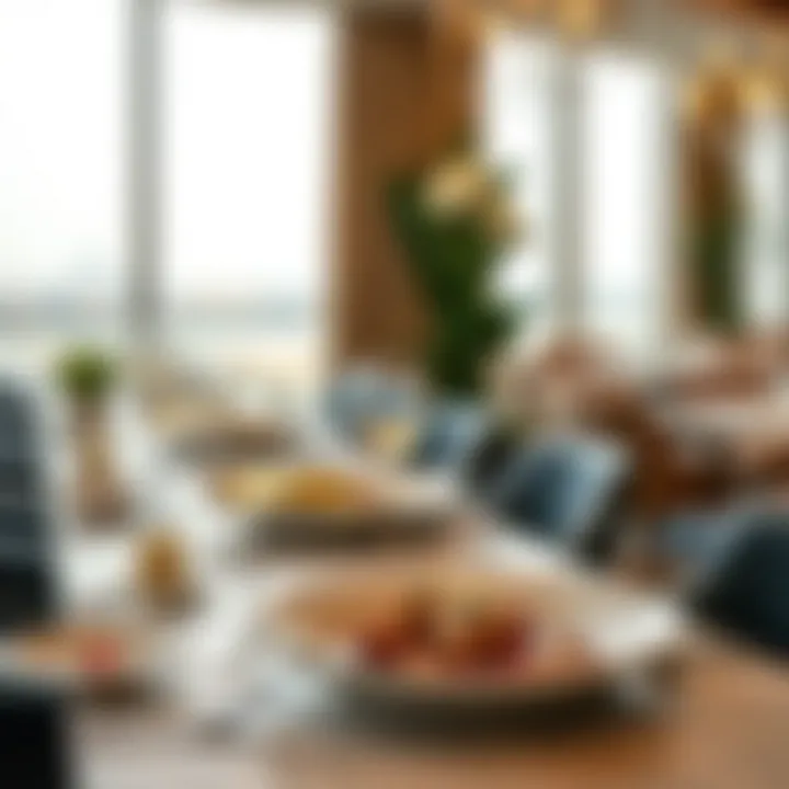 Elegant dining setup featuring gourmet dishes at Ciel Hotel