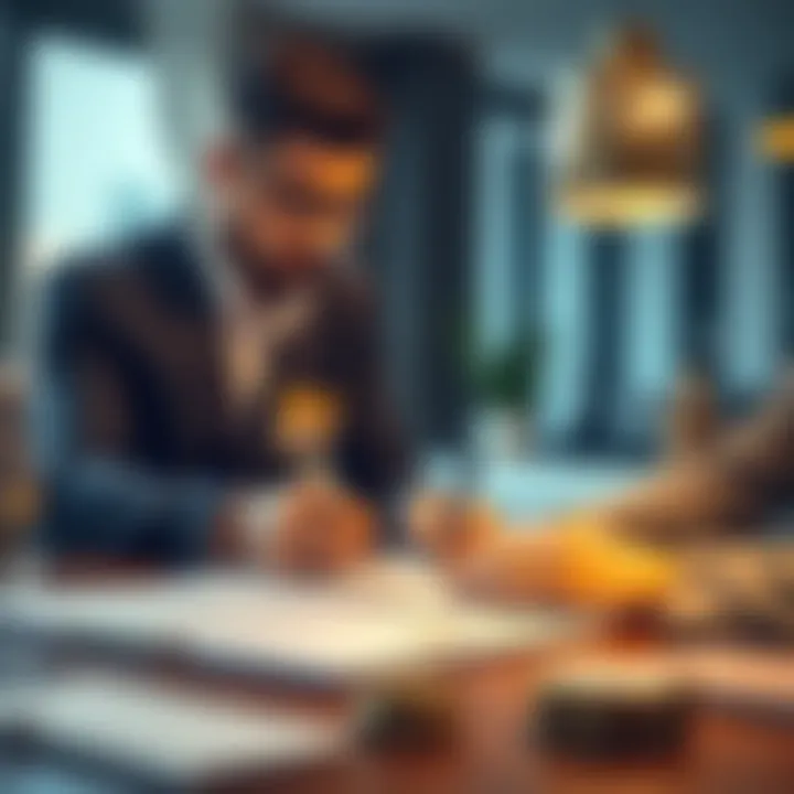 Signing of Rental Agreement between Landlord and Tenant Landlord and tenant signing rental agreement