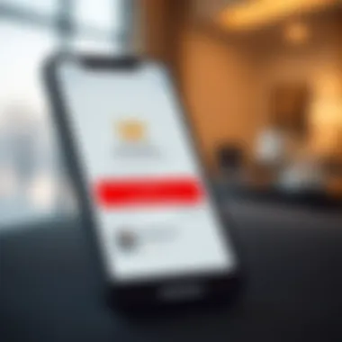 Visa Application App on Smartphone A smartphone showcasing a government visa application app