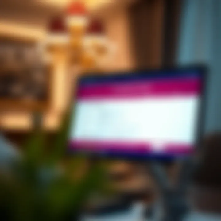 Visa Status Check on Computer An illustration of a computer screen displaying visa status