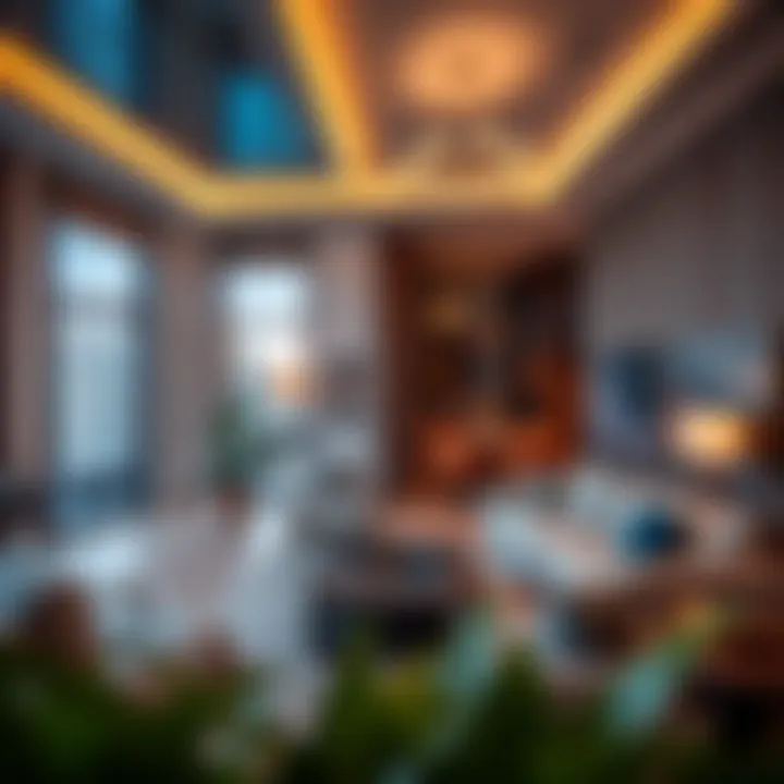 Interior layout showcasing luxury living spaces