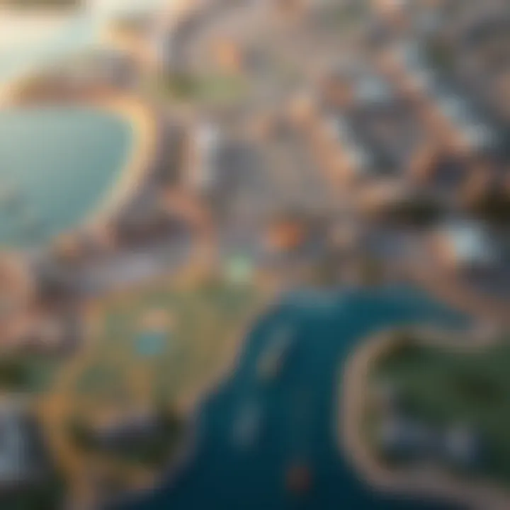 Accessibility Map of Damac Lagoons Map highlighting major roads near Damac Lagoons