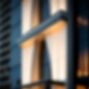 Detailed Look at the Facade's Architectural Elegance Close-up of the elegant faรงade highlighting the innovative materials used in the construction