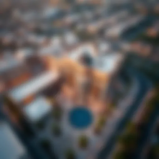 Stunning aerial view of Dar Al Jawhara in Jumeirah Village Circle