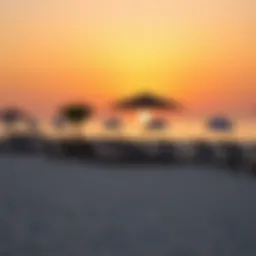 Sunset over Deira Island Beach showcasing the serene atmosphere