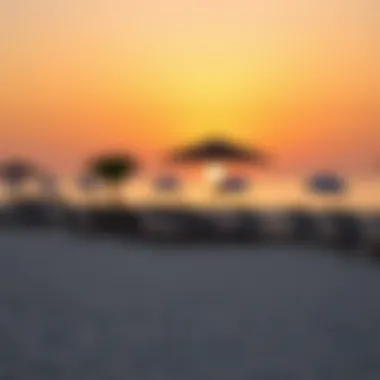 Sunset over Deira Island Beach showcasing the serene atmosphere