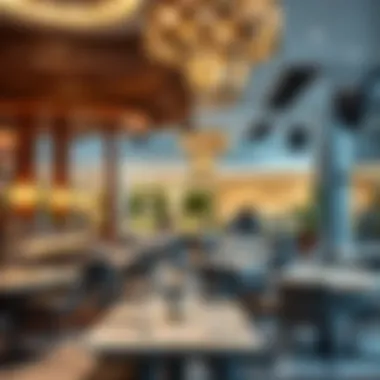 Elegant dining area within Dubai Marina Mall