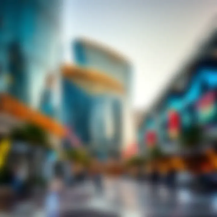 Stunning view of Dubai Marina Mall's exterior architecture