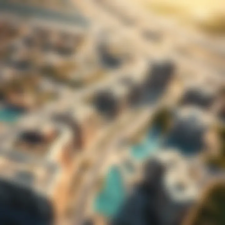 Aerial View of District One Aerial view of District One showcasing its luxurious landscape