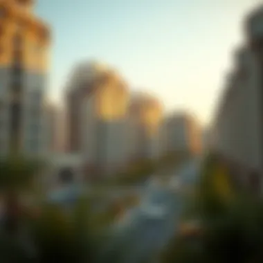 Modern residential buildings in Ghoroob highlighting investment potential