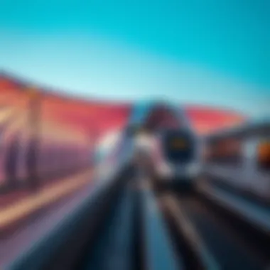 A futuristic Dubai Metro station with innovative design