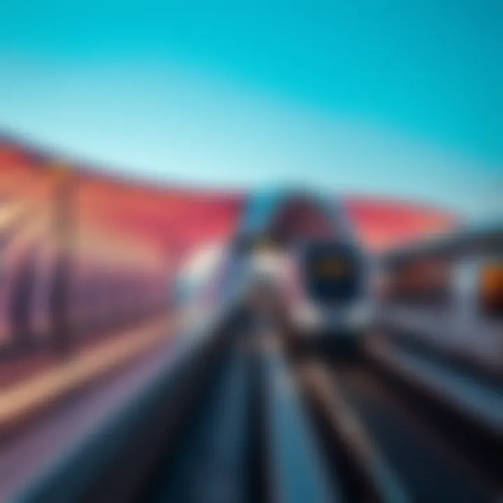 A futuristic Dubai Metro station with innovative design