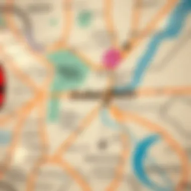 Illustration of the Dubai Metro map highlighting stations near Dubai Silicon Oasis