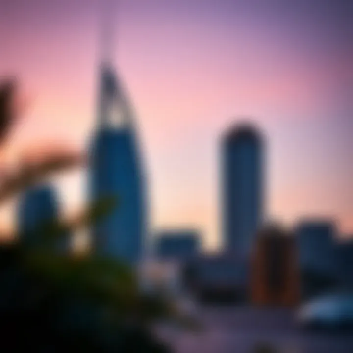 JW Marriott Marquis: Luxury Redefined The elegant silhouette of the JW Marriott Marquis at dusk.