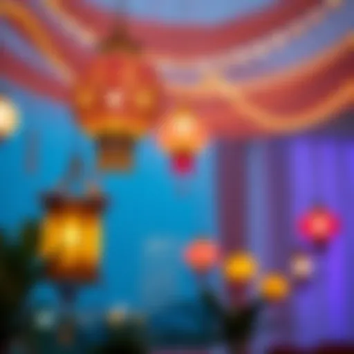 Eid Festivities and Decorative Lanterns Decorative lanterns symbolizing Eid festivities