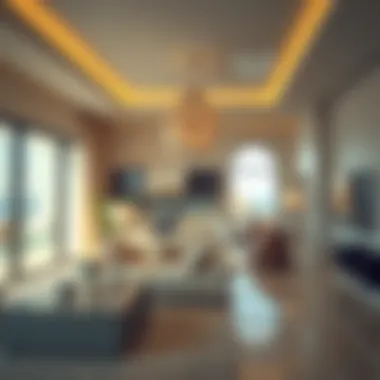 Elegantly designed interior of a luxury villa