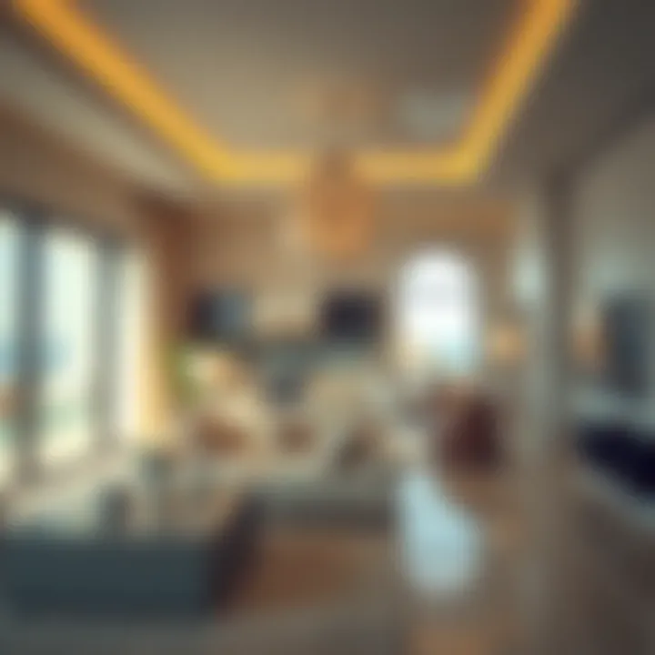 Elegantly designed interior of a luxury villa