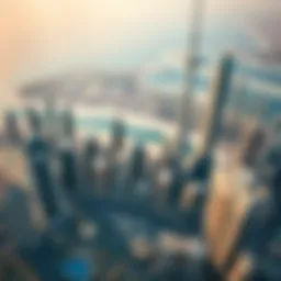 Aerial view of Dubai's skyline featuring new architectural towers