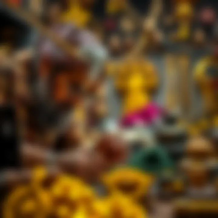 Close-up of a goldsmith crafting unique pieces in a workshop