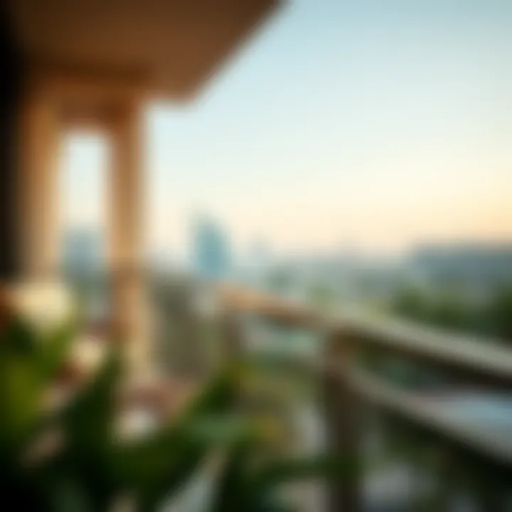 Outdoor view of a 1 BHK property balcony