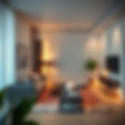 Modern studio apartment interior showcasing minimalist design