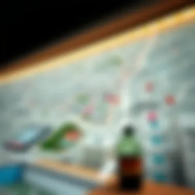 Map highlighting affordable neighborhoods in Dubai